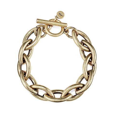 Small Sloane Bracelet by Jenny Bird in Oxidized Gold