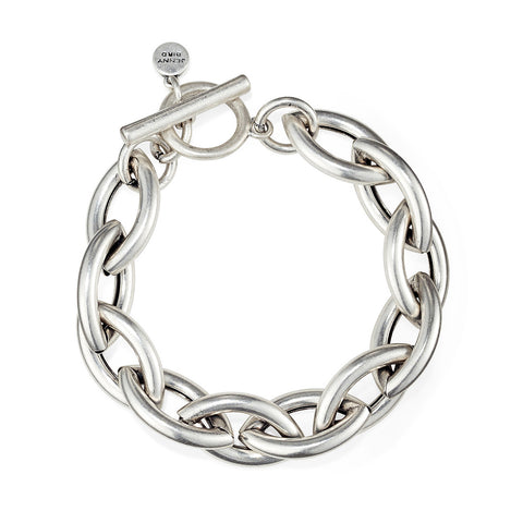 Small Sloane Bracelet by Jenny Bird in Oxidized Silver