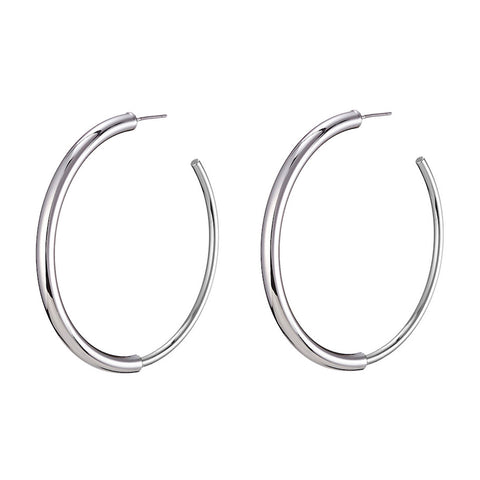 The small Lola Hoops by Jenny Bird in Rhodium