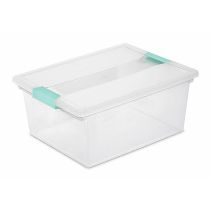 sterilite deep clip box clear with latches