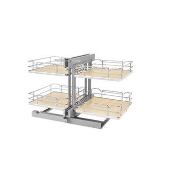 Rev-A-Shelf 18x22 Two-Tier Kitchen Organization Cabinet with Pull Out Wire  Basket - Chrome for sale online