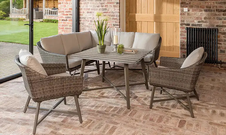 Kettler LaMode Corner Sofa set in a conservatory