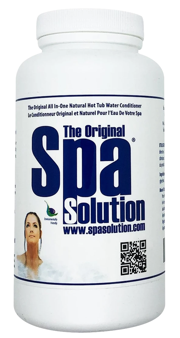 Spa Solution - water conditioner that helps keeps water balanced.
