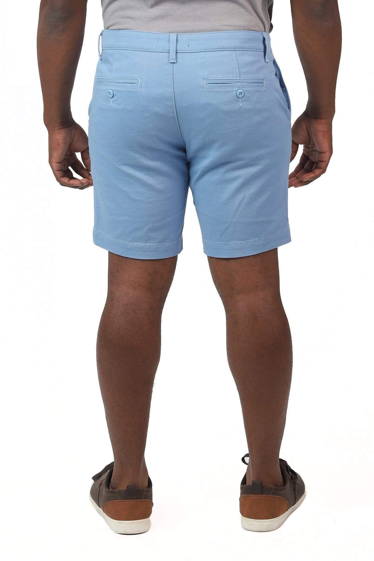 Ash & Erie Light Blue Lightweight Stretch Chino Shorts for Short Men