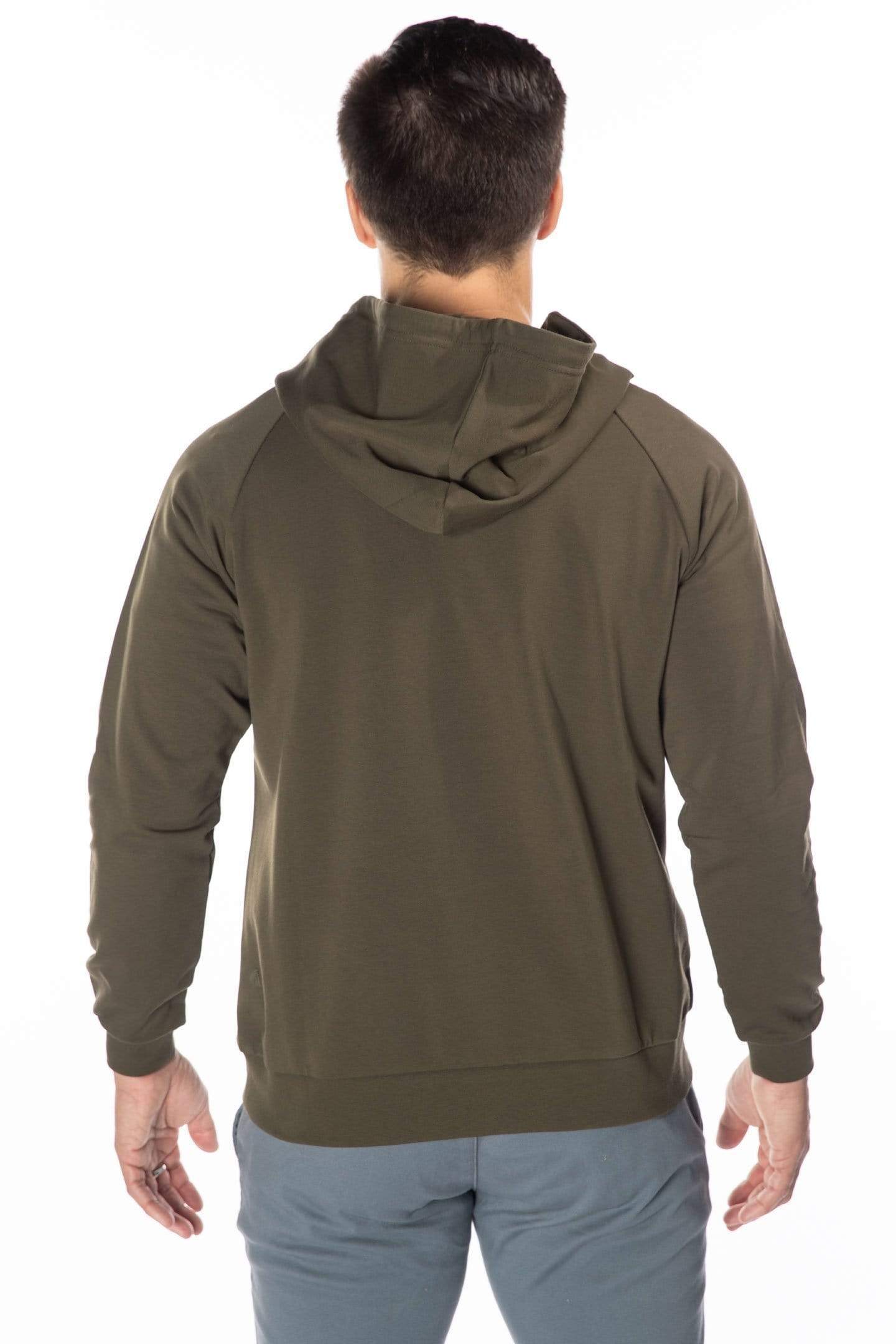 Army Green French Terry Pullover Hoodie