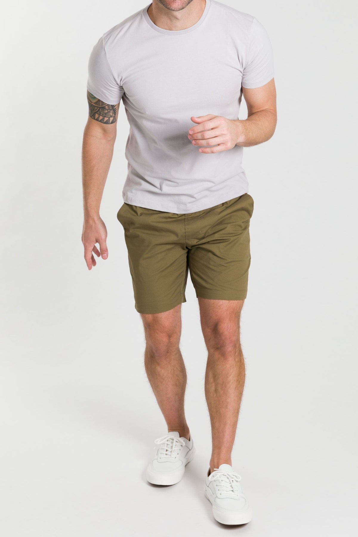 再入荷 ennoy cotton easy shorts(GRAYISH OLIVE ) | mediafisher.fr