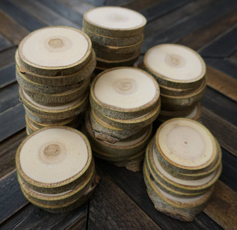 Set Of 50 2 3 Wood Slices Wedding Favors Tree Slices Wood