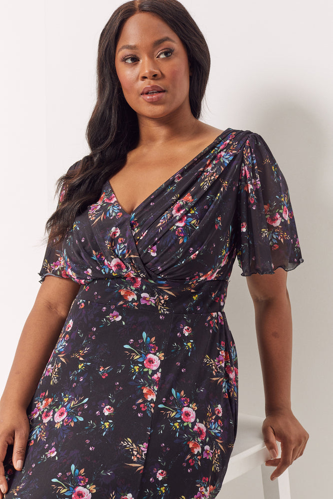 Isabelle Midnight Pink Float Sleeve Maxi Dress – Scarlett & Jo