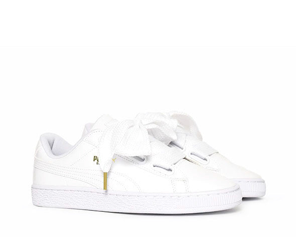 Kilimanjaro fama A menudo hablado Puma Basket Heart Patent White NOIRFONCE Sneakers