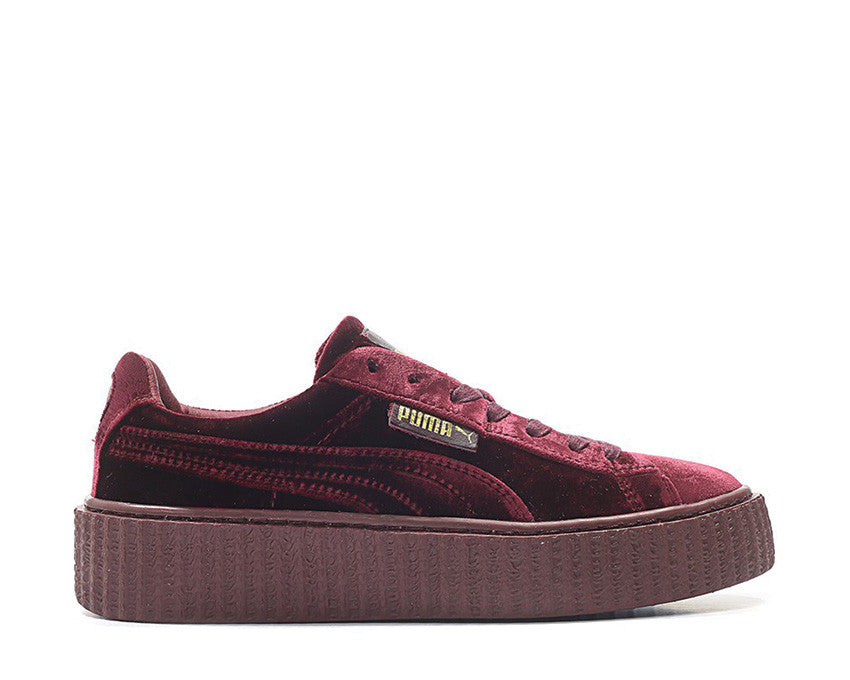 puma creepers red velvet