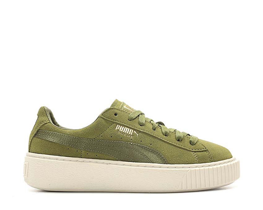 puma basket platform olive