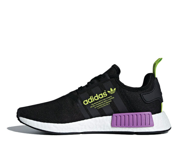 adidas nmd black green purple