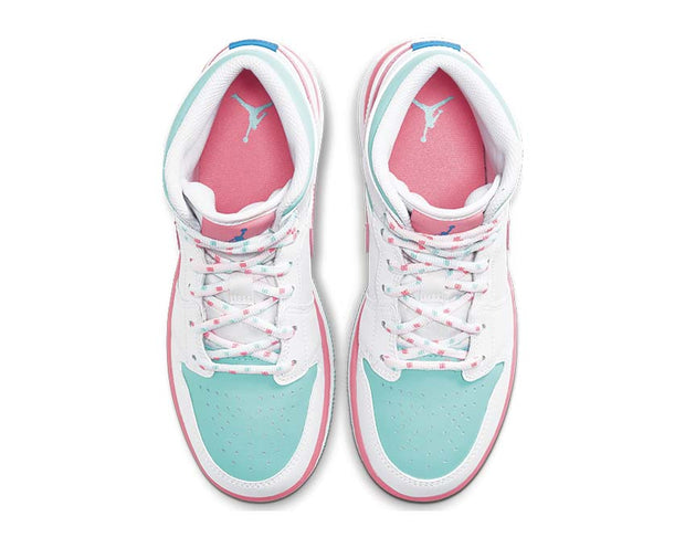 jordan 1 mid pink white blue