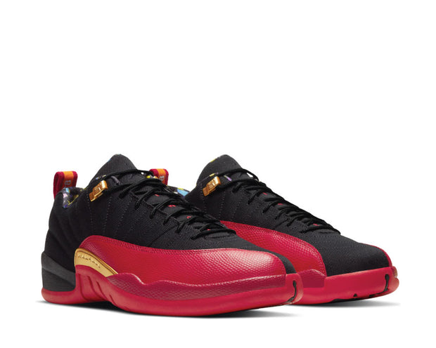 jordan 12 black varsity red metallic gold