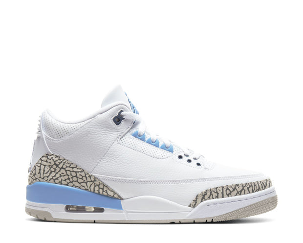 air jordan 3 unc retro white valor blue