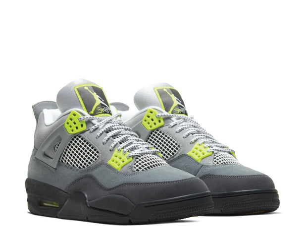 jordan 4 grey and neon