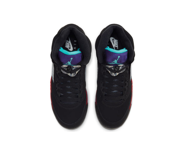 air jordan retro 5 black new emerald & fire red