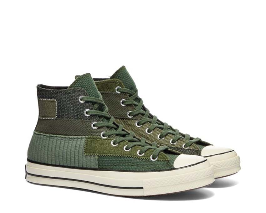 green patchwork converse