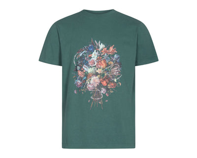 Han Kjobenhavn Artwork Tee Dusty Green M-130655