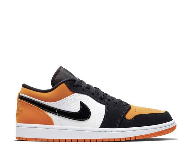 white and orange jordan 1 low