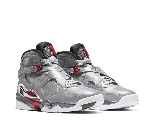 jordan 8 silver and red