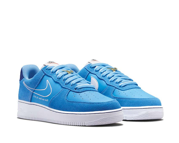 nike air force 1 '07 white/deep royal men's shoe