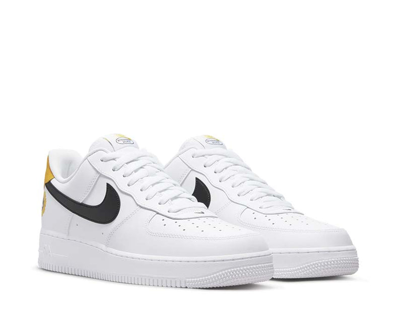 Nike Sportswear AIR FORCE 07 WT UNISEX Sneaker Low White/black/volt ...