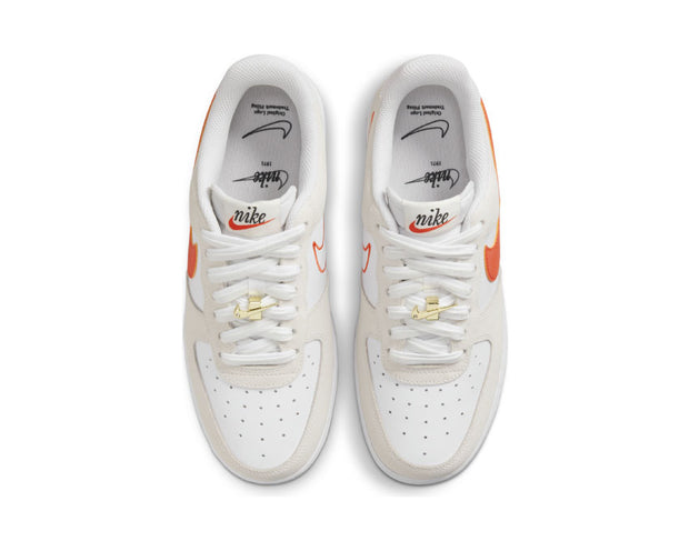 nike air force 1 white/total orange/platinum tint