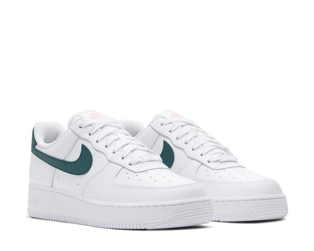 white and teal air force ones