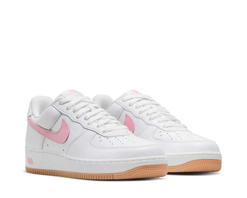 nike air force 1 low retro white pink gum yellow 2 metallic gold dm0576 101