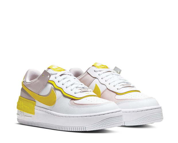 nike air force shadow white and yellow