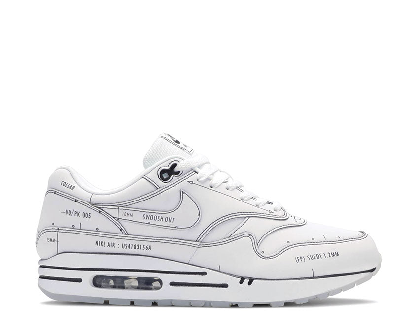 nike air max 1 sketch to shelf schematic white