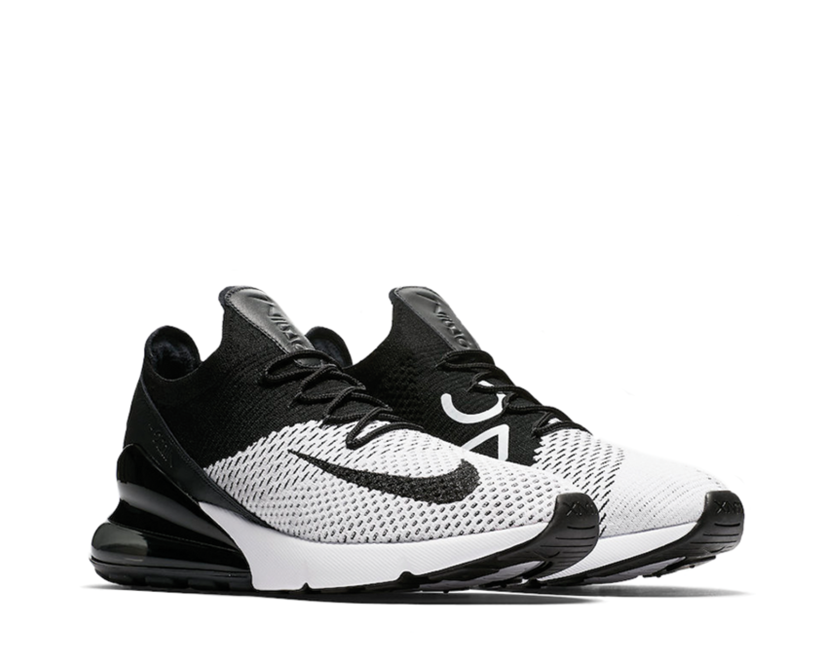 Nike Air Max 270 Flyknit White Black AO1023-100 - NOIRFONCE
