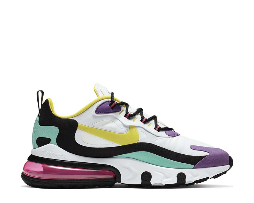 air max 270 react purple and yellow