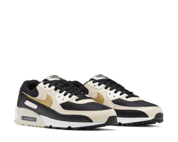 air max 90 white black metallic gold