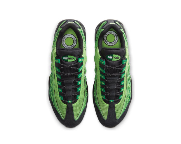 lime green and black air max 95