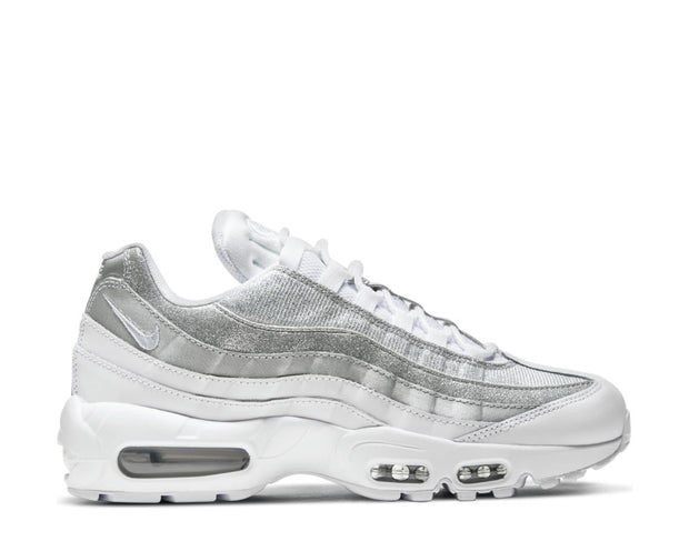 air max 95 white metallic silver