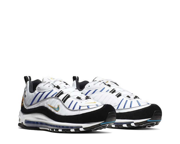 air max 98 white teal nebula university gold