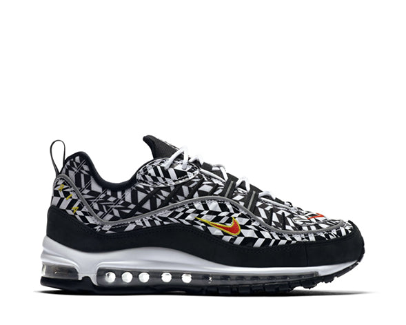 air max 98 white black orange