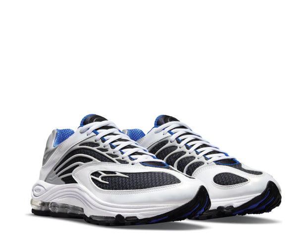 nike white & blue air tuned max sneakers