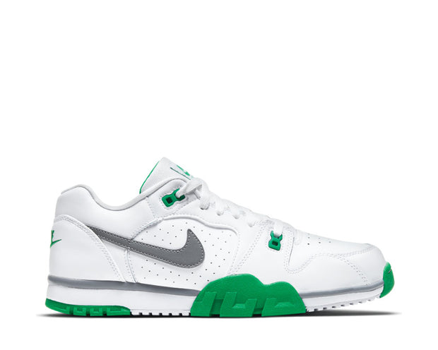 nike white and green trainers