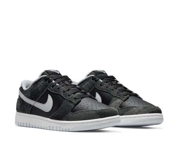 dunk low black platinum white