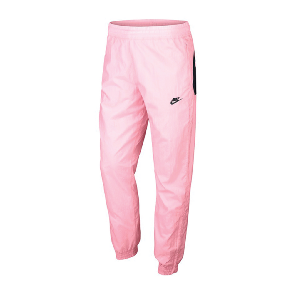 nike nsw swoosh woven half zip jacket pink