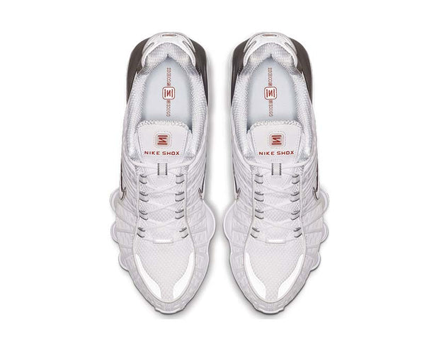 nike shox tl white metallic silver