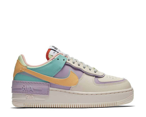 air force 1 shadow sneaker in pale ivory & celestial gold tropical twist