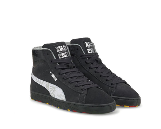 puma suede mid black