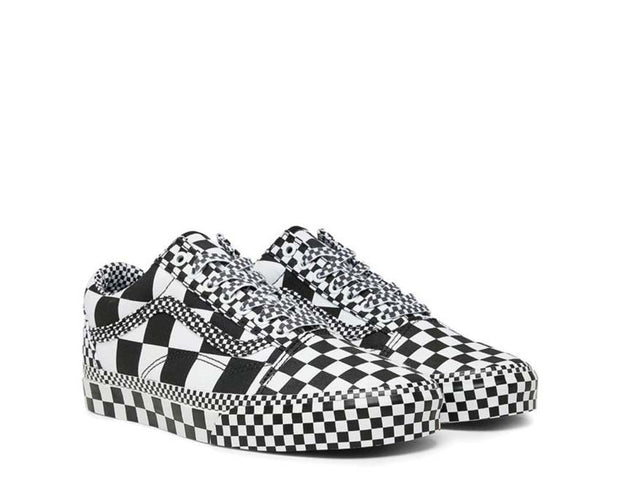 all over checkerboard vans