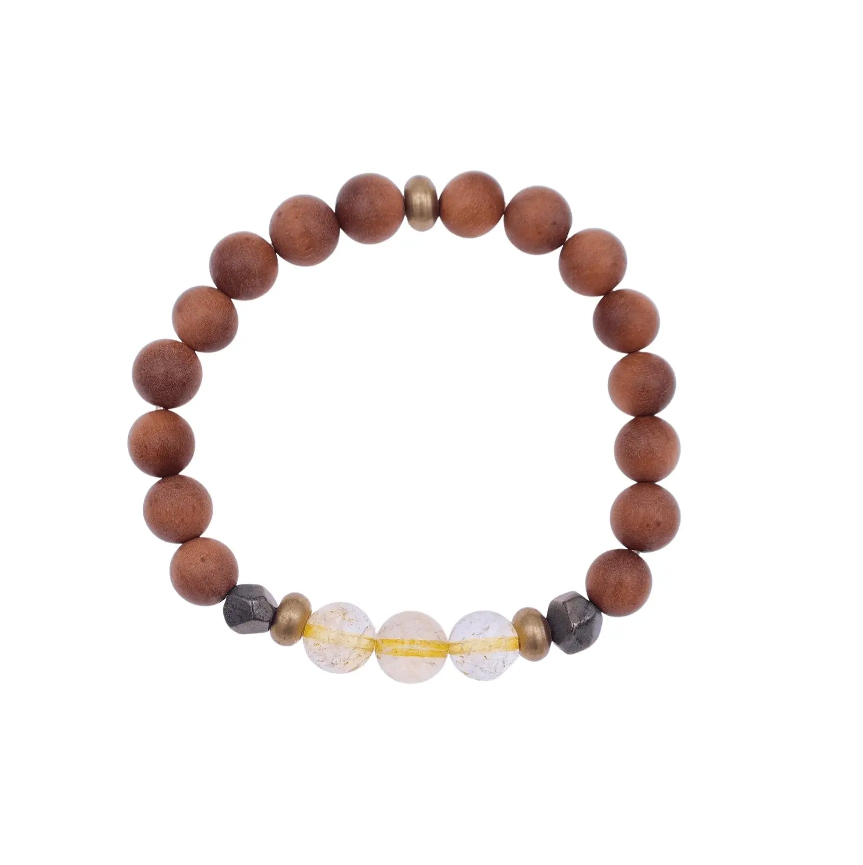 Citrine Bracelet with Sandalwood - Manifestation Bracelet - Gypsy Soul Jewellery