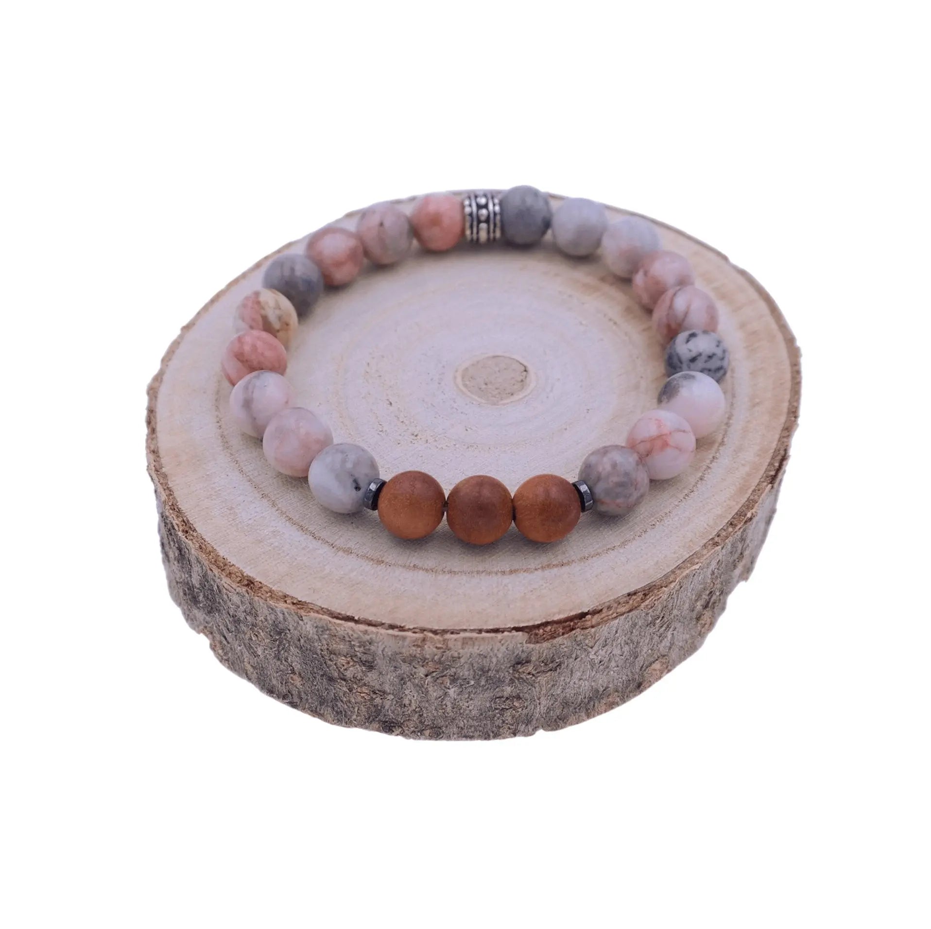 Pink Zebra Jasper Energy Bracelet - Grounded Bracelet - Gypsy Soul Jewellery