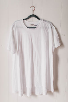 Basic Round Neck White Oversized T-shirt